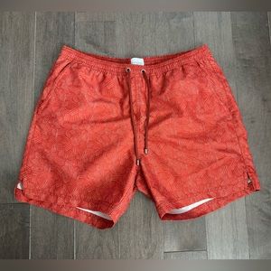 Sunspel - men’s luxury swim trunks size medium with travel pouch